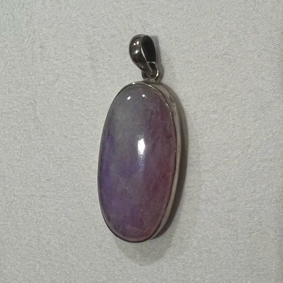 Purple Opal Pendant Necklace with .925 sterling silver - Picture 2 of 3